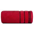 Ręcznik kąpielowy 50x90 cm bawełniany kolor czerwony z delikatną ozdobną bordiurą 500 g/m2 AMANDA Eurofirany