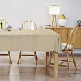 Obrus szyty DORA - HIT kremowy z miękkiej tkaniny o welurowej strukturze