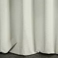 Zasłona szyta na flexach FIONA kremowo szampańska z dwustronnej tkaniny w paseczki z dodatkiem srebrnej nici
