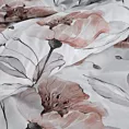 Pościel 140x200 cm bawełniana kolor biały, pudrowy z wzorem dużych kwiatów NICKY Eurofirany