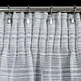 Dekoracja okienna szara w poprzeczne prążki z efektem deszczyku, półprzezroczysta 140x300 cm taśma ARIA Eurofirany