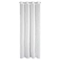 Zasłona biała zdobiona moherową błyszczącą nicią 140x250 cm przelotka LAUREL Eurofirany