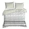 Pościel 160x200 cm z mikrowłókna kolor biały, grafitowy z motywem pasów design 91 Eurofirany