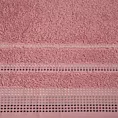 Ręcznik kąpielowy 50x90 cm bawełniany kolor pudrowy róż z ozdobnym stębnowaniem 500 g/m2 POLA Eurofirany