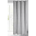 Zasłona srebrno, szara z nadrukiem pepitki z welwetu 140x250cm przelotka DARCY Eurofirany