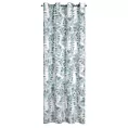Zasłona naturalna w niebieskie liście 140x250 cm przelotka HARIET Eurofirany