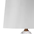 Lampa stołowa biało, złota SANNY z podstawy z szklanych bombek Eurofirany