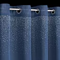Dekoracja okienna granatowa zdobiona aplikacją z drobnych kryształków 140x250 cm przelotka AMADIE Eurofirany
