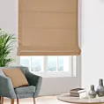 Roleta rzymska jasnobrązowa z miękkiej półmatowej tkaniny welwetowej