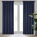 Zasłona granatowa z tkaniny welurowej 420x260 cm taśma - Dora Eurofirany