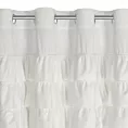 Zasłona biała zdobiona falbanami z welwetu 140x250 cm przelotka SAMI  Eurofirany
