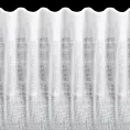 Firana biało, srebrna z gładkiej etaminy z efektem połysku 350x270 cm taśma LENA Eurofirany