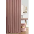 Zasłona szyta na flexach pudrowo różowa o naturalnym, gęstym splocie w stylu eko
