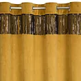 Zasłona złoto, czarna z welwetu zdobiona cekinami 140x250 cm przelotka JASPER Eurofirany