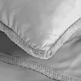 Pościel 220x200 cm z satyny bawełnianej kolor jasnoszary zdobiona elegancką koronką RETRO 5 Eurofirany