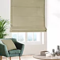 Roleta rzymska ENYA ciemnobeżowa z miękkiej półmatowej tkaniny welwetowej