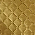 Narzuta welwetowa na fotel miodowa 70x160 cm pikowana w geometryczny wzór metodą hot press DIMON Eurofirany