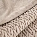 Koc  130x160 cm beżowy z widocznym plecionym splotem KAYLA Eurofirany