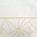 Ręcznik kąpielowy 70x140 cm bawełniany kolor kremowy zdobiony wzorem geometrycznym CLEO Eurofirany