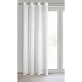 Zasłona biało, srebrzysta z dodatkiem błyszczącej nici 140x250 cm przelotka ESSI Eurofirany