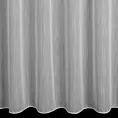 Firana szyta na flexach biała matowa z efektem pionowych prążków, wykończona obciążnikiem