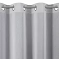Firana srebrna z etaminy zdobiona pasem połyskującym moherową nicią 140x250 cm przelotka MARGARET 2 Eurofirany