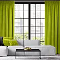 Zasłona oliwkowa z gładkiego welwetu 140x300 cm taśma PIERRE Eurofirany
