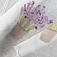 Tkanina firanowa zazdrostka z etaminy zdobiona haftem lawendy Eurofirany