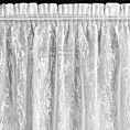 Dekoracja okienna biało, srebrzysta z marmurkowym wzorem z etaminy 140x270 cm taśma MIA Eurofirany