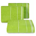 Ręcznik do rąk 30x50 cm bawełniany kolor jasnozielony ze stębnowaną bordiurą 500 g/m2 MIRA Eurofirany