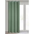 Zasłona ciemnomiętowa z matowej gładkiej tkaniny 140x250 cm przelotka RITA Eurofirany