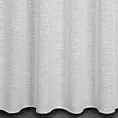 Zasłona szyta na taśmie fala biała z matowej luźnotkanej tkaniny z efektem melanżu, wykończona obciążnikiem