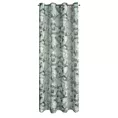 Zasłona miętowo, kremowa z motywem malowanych magnolii 140x250 cm przelotka GRACJA Eurofirany