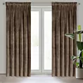 Zasłona brązowa z ekskluzywnego matowego welwetu 140x270 cm taśma RIA Diva Line Eurofirany