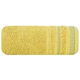 Ręcznik kąpielowy 70x140 cm bawełniany kolor musztardowy z ozdobnym stębnowaniem 500 g/m2 POLA Eurofirany