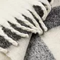 Koc  130x170 cm czarno, kremowy z efektem ombre i frędzlami MOHER Eurofirany
