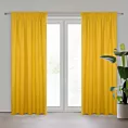 Zasłona musztardowa zaciemniająca gładka półmatowa 135x270 cm taśma LOGAN Eurofirany