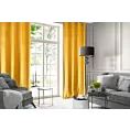 Zasłona musztardowa z tkaniny welwetowej 140x250 cm przelotka ROSA Design 91 Eurofirany