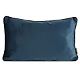 Poduszka 30 x 50 cm welwetowa granatowa zdobiona kontrastującą wypustką na brzegach MELIA EUROFIRANY PREMIUM