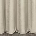 Zasłona szyta na taśmie 5 cm jasnobeżowa z miękkiej w dotyku tkaniny szenilowej