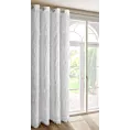 Zasłona biała zdobiona lśniącymi delikatnymi frędzlami 140x250 cm przelotka AURORA Eva Minge Eurofirany