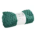 Koc  200x220 cm ciemnozielony bardzo miękki w dotyku z wytłaczanym wzorem 3D CINDY 6 DESIGN 91 Eurofirany