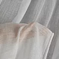 Firana szyta na taśmie fala biała z gładkiej, miękkiej etaminy z delikatnie zarysowanym wzorem w prążki, wykończona obciążnikiem