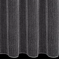Firana szyta na taśmie 5 cm stalowa z luźno tkanej siatki szenilowej, delikatnej i miękkiej w dotyku, wykończona obciążnikiem