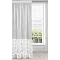 Firana biała z lśniącej organtyna peru z pięcioma falbanami 400x270 cm taśma CHARLOTTE 5 Eurofirany