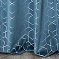Zasłona granatowa ze srebrnym wzorem, welwetowa 135x250 cm przelotka MANDI Eurofirany