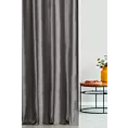 Zasłona szyta na taśmie fala popielata z tkaniny welwetowej w pionowe prążki, wykończona obciążnikiem