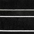 Ręcznik kąpielowy 50x90 cm bawełniany kolor czarny z welwetową bordiurą i kontrastującymi paseczkami 500 g/m2 NEL Eurofirany