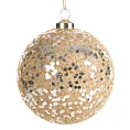 Dekoracyjna bombka choinkowa zdobiona lśniącymi drobinkami Eurofirany