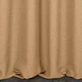 Zasłona szyta na taśmie fala złota z tkaniny o naturalnym splocie w stylu eko